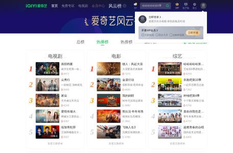 爱奇艺风云榜