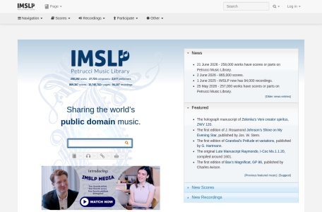 IMSLP国际乐谱库