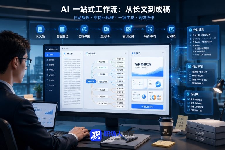 从长文到成稿:AI 一站式搞定导图、PPT 和会议纪要