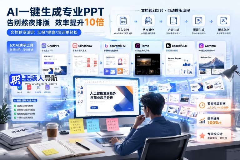 把长文档一键变PPT:6个AI工具省下你的排版时间