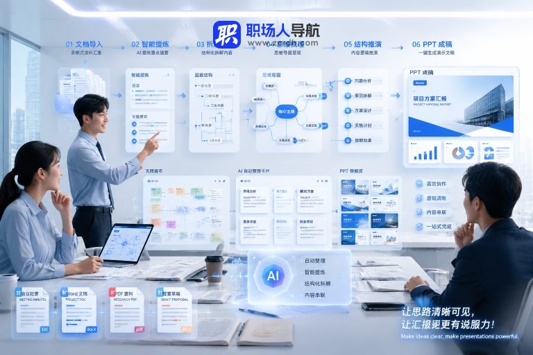 从文档到汇报成稿:这 6 个 AI PPT 和导图工具能把整套流程串起来