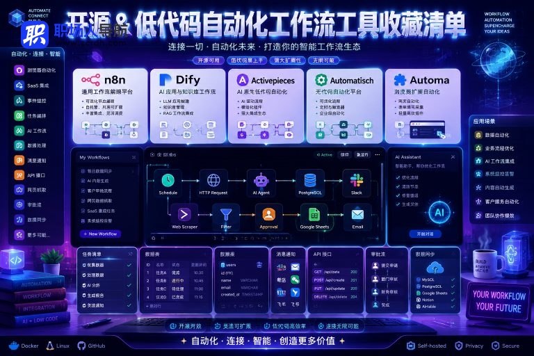 收藏备用:开源和低代码自动化工作流工具