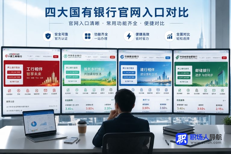国有银行网站哪个好用:4家官网入口与常用功能对比