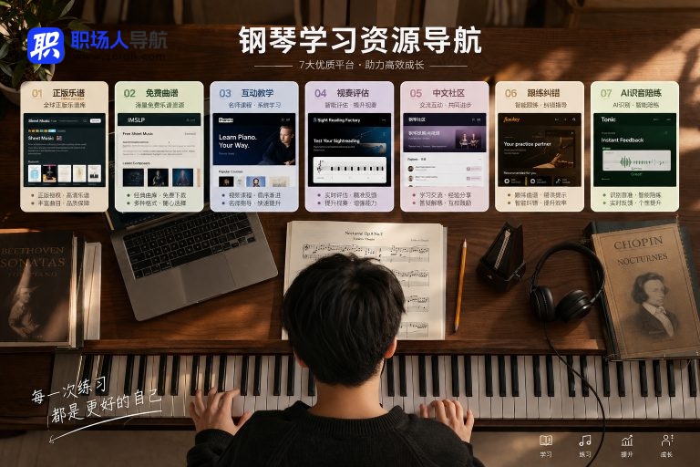 藏着海量钢琴谱和练琴工具的 7 个好站