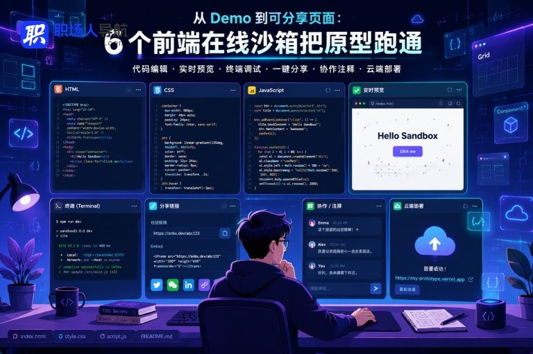 从 Demo 到可分享页面：6 个前端在线沙箱把原型跑通