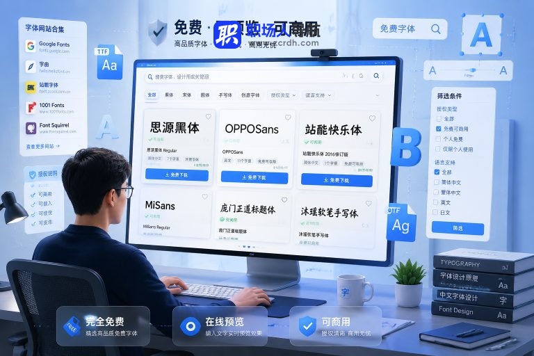 免费字体资源:可商用、可预览的字体下载站合集
