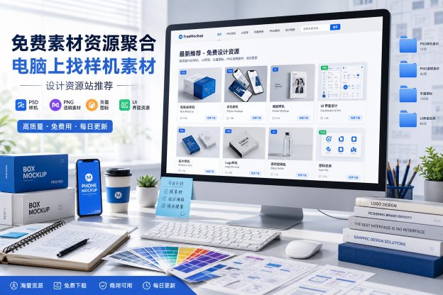 电脑上有什么网站可以找免费 PSD 样机素材？7 个设计资源站推荐
