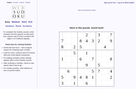 Web Sudoku