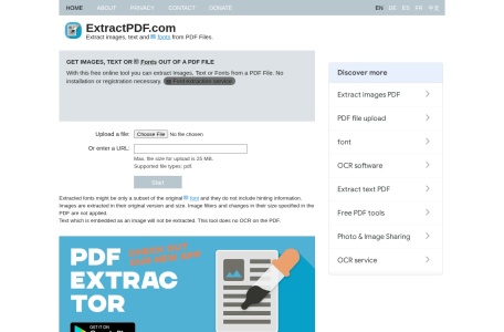 在线PDF提取器