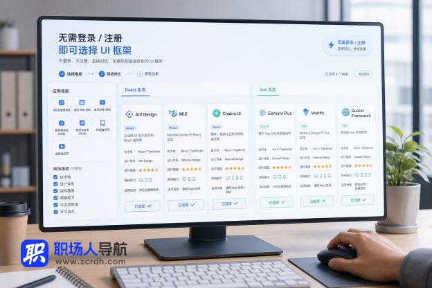 不用注册怎么选 UI 框架