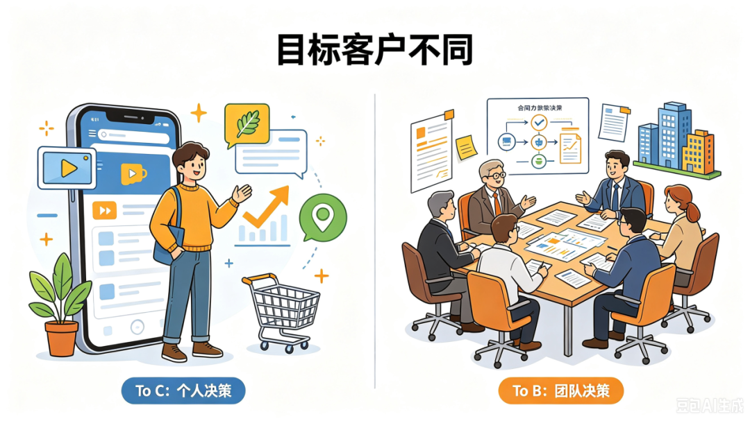 To B和To C市场营销到底有什么区别?新人择业指南