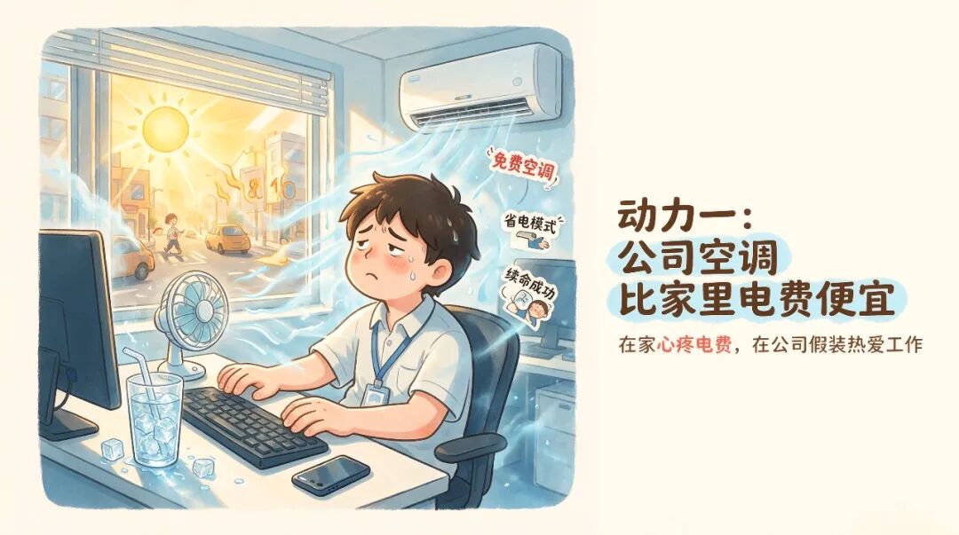 抛开工资不谈，这么热的天，支撑你上班的动力是什么