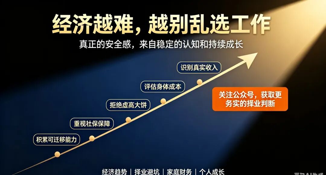 经济真相:找工作别再只看工资!普通人择业的7个生存标准