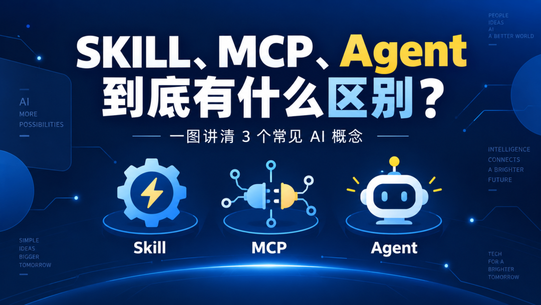 SKILL、MCP、Agent到底有什么区别?