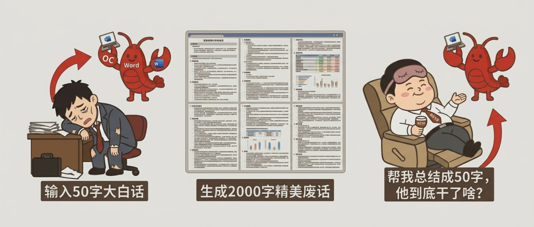 我用“龙虾”写周报，老板用“龙虾”看周报：2026 职场最荒诞的一幕出现了