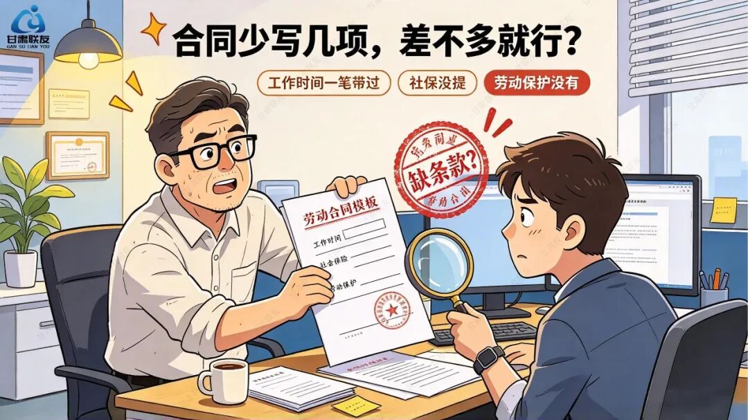 劳动合同缺条款,员工告无效?